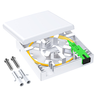 Kotak Terminal Serat Optik SIXIANTO PLC Splitter 5G, Panel Dinding 2 Port UPC, Kotak Panel FTTH Indoor