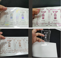 Étiquettes de feuille personnalisées, impression personnalisée, sécurité, transparentes, autocollantes, imperméables, en plastique, autocollants holographiques irréguliers avec logo