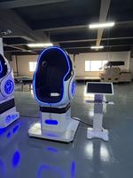 Chaise VR immersive 9D en forme d'œuf, monoplace, simulateur de réalité virtuelle en métal pour intérieur, équipement de cinéma à mouvement dynamique pour centre commercial et salle d'arcade
