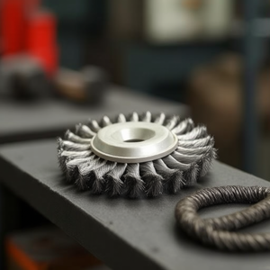 Cepillo Circular con Nudos Retorcidos de Acero de 22 mm, Abrasivo para Pulir Metal - Product Image 3