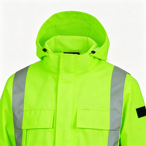 Veste de travail de sécurité imperméable haute visibilité avec protection chimique pour la pluie – Vente en gros - Product Image 6
