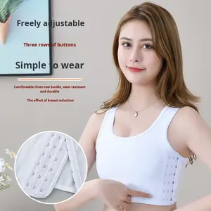 Sujetador Minimizador Ultra Plano con Control Firme y Transpirable de Spandex/Nailon, Chaleco Moldeador, Envoltura Deportiva a Prueba de Impactos para <span class=keywords><strong>Mujer</strong></span> - Product Image 3