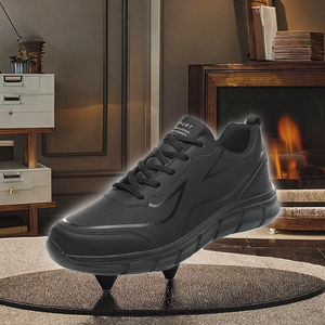 Waterproof Patent Leather Upper Lightweight LMD Sole Men's Black Shock <b>Flat</b> Walking Style Spring Summer EVA Jogging Sneakers - Product Image 3