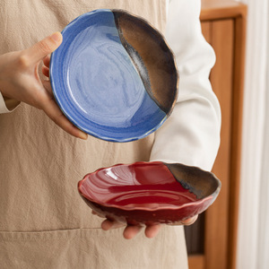 <b>Ceramic</b> Dessert <b>Plate</b> Flower Shape Handmade Modern Luxury Design For Party Home Use - Product Image 3