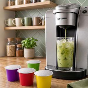 แคปซูลมัทฉะคุณภาพสูงแบบ K-Cup ใช้ได้กับเครื่องชงกาแฟ Keurig ชาเขียวออร์แกนิกแบบแคปซูลเสิร์ฟเดี่ยว จำหน่ายแบบแพ็คใหญ่ - Product Image 5
