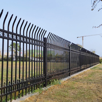 Clôture en acier thermolaqué de haute qualité, portail coulissant, panneau de clôture tubulaire en aluminium pour jardin ou clôture industrielle