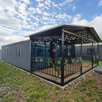 Maison conteneur de luxe pliable et extensible de 30 et 40 pieds pour l'Australie, Villa de luxe à 3 chambres, Matériaux pour kiosque extérieur