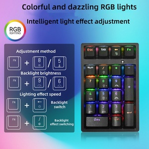 Teclado Numérico Mecánico RGB K18, Inalámbrico Tri-Modo BT 2.4G USB para Escritorio, Finanzas y Oficina - Product Image 4