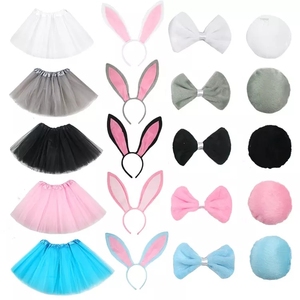 Pafu-Conjunto <span class=keywords><strong>de</strong></span> disfraz <span class=keywords><strong>de</strong></span> conejo para niños, falda <span class=keywords><strong>de</strong></span> tul, diadema con orejas <span class=keywords><strong>de</strong></span> conejo, lazo, cola, falda <span class=keywords><strong>de</strong></span> tutú para fiesta <span class=keywords><strong>de</strong></span> Pascua, 4 Uds. - Product Image 5
