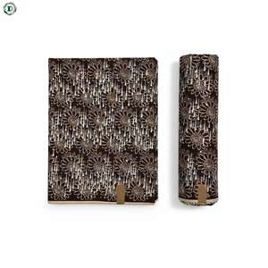 Tissu imprimé cire africaine florale ornée de strass <span class=keywords><strong>marron</strong></span> Beige Ankara Batik 100% coton robes de mariage <span class=keywords><strong>Pagne</strong></span> projets d'art bricolage - Product Image 2