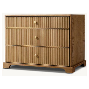 Table de chevet GENEVIEVE REEDED RHMAKER FURNITURE – Table de chevet moderne de luxe avec tiroir pour chambre à coucher - Product Image 4