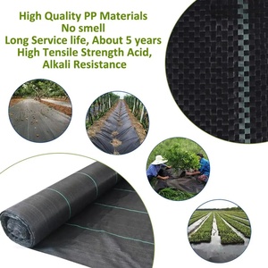 Black White PP Weed Barrier Fabric Heavy Duty UV Stabilized Ground <strong>Cover</strong> for Garden Farm Landscape <strong>Pathway</strong> Portable Folding - Product Image 1