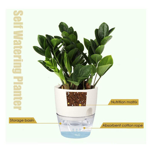Maceta con Autorriego, Jardinera Automática, Maceta Pequeña para Plantas, Maceta <span class=keywords><strong>de</strong></span> Plástico con Autorriego para Personas con Poco Tiempo - Product Image 4