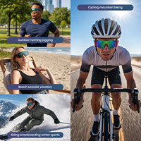 Lunettes de soleil sportives sans fil Bluetooth D17 avec fonction d'appel, musique, caméra à distance, assistant vocal IA, BT5.3, lunettes intelligentes pour la conduite