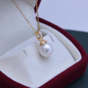 Zhuji Danshui 10-11mm White Round S925 Silver Pendant <b>Necklace</b> with Strong Light <b>Fine</b> Flaws Durable Beauty-Danshui Pearl - Product Image 2