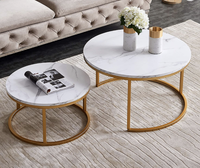 Ensemble de meubles de salon modernes de conception italienne, base de table basse en acier inoxydable doré, canapé, table basse, finition marbre, salle à manger
