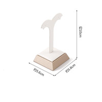 Logo personnalisé élégant en cuir Pu blanc Champagne boucle d'oreille collier bijoux plateau d'affichage accessoires