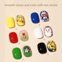 Logo personnalisé 10 Couleurs 8g Fleur Gel Ongles Peinture Blanche Nails Art Design Gel Liner Crème Nail Art Gel Couleur
