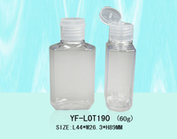 Bouteille vide transparente en plastique pour désinfectant pour les mains avec cordon en silicone, réutilisable, format voyage, à presser, pour la vente en gros