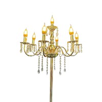 Bougeoir de mariage lumineux en métal haut de gamme, support de lampadaire LED, décoration de scène de fond, nouvelle arrivée