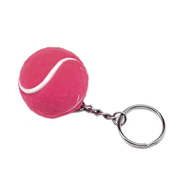 Llavero Kawaii 3D de PVC con logotipo personalizado, llaveros suaves y encantadores de tenis de pelota deportiva