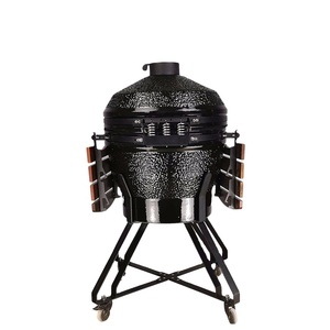 KIMSTONE 24 Inch Ceramic Charcoal Barbecue Fire Pit Cast Iron Barbecue Pizza Oven - Product Image 1