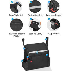 Sac de rangement extérieur de grande capacité pour fauteuil roulant Sac de rangement multifonctionnel pour la rééducation du marcheur - Product Image 3