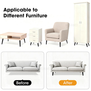 Patas de Sofá Cónicas de Metal HUAWEI en Cromo/Dorado/Negro, Patas de Muebles con Almohadillas Antideslizantes para Gabinete - Product Image 3