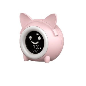 Cute Cat Ear Digital <b>Alarm</b> <b>Clock</b> Silent <b>Non</b> <b>Ticking</b> LCD Desk <b>Clock</b> with Night Light for Kids Bedroom Gift - Product Image 3