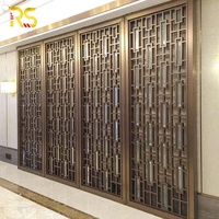 Hotel Lobby Decorative Glass Partition Wall Design Living Room Divider Partition Wall Panel with Glass Home Divider Wall