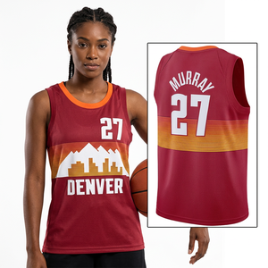 Maillot de basket-ball pour femme Denver Murray 27, débardeur en mesh sublimé, respirant, sans manches, vêtements de sport - Product Image 1