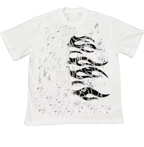 T-shirt décontracté unisexe Hell NFC 300g 100% coton coupe classique à manches courtes imprimé animal style urbain vintage délavé pour l'été - Product Image 2