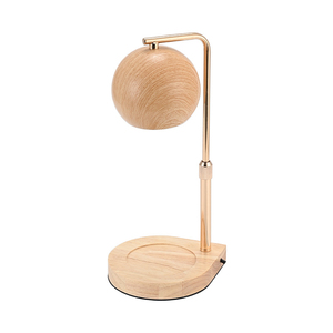 Lampe de table en bois minimaliste moderne avec abat-jour conique E26 LED 2700K Lumière chaude AC 85-265V pour la décoration de chambre - Product Image 3