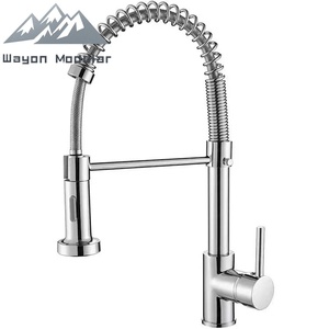 Grifo <span class=keywords><strong>de</strong></span> <span class=keywords><strong>cocina</strong></span> moderno Wayon, acabado en metal, con rociador extraíble <span class=keywords><strong>de</strong></span> arco alto y placa <span class=keywords><strong>de</strong></span> sujeción - Product Image 6