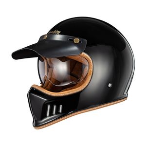 Casques de moto intégraux rétro en fibre de verre, neufs, expédiés d'usine, toutes saisons - Product Image 5