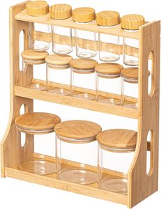 280ML Glass Canisters Bamboo Lids Spoons Coffee Containers <b>Kitchen</b> Accessories Party Food <b>Storage</b> Multifunction High Quality - Product Image 6