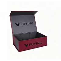 Boîte pliante magnétique en papier avec grand logo personnalisé, emballage de luxe en carton rigide, boîte cadeau pliable pour emballage haut de gamme