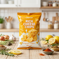 Sachet d'emballage alimentaire refermable avec fermeture éclair, mat, personnalisé avec logo, en PE laminé, pour chips et snacks, qualité alimentaire