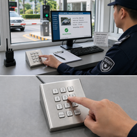 Clavier numérique industriel personnalisé KB-802-DESK, étanche IP65, en acier inoxydable, 12 touches, USB PS/2 RS232 pour machine CNC, kiosque