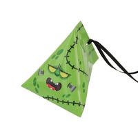 Boîtes cadeaux aseptiques en papier sulfurisé en forme d'avion de dessin animé pour Halloween pour enfants, avec poignée bronzée, portables, pour bonbons et farces