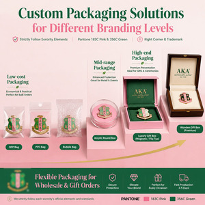 Pins de Esmalte Personalizados de Moda, de Latón Chapado en Oro 3D, con Esmalte Duro y Perlas, en Colores Rosa Salmón y Verde Manzana, Estilo Griego - Product Image 6