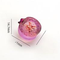 Breloques en résine semi-transparentes en forme de fruit miniature Pitaya coupé en deux, pour loisirs créatifs, colle crème DIY, pinces à cheveux, ornements capillaires et accessoires de bricolage
