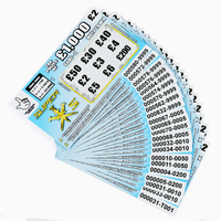 Meilleure vente en couleur pas cher impression personnalisée billets de loterie cartes en papier jeu billets de loterie à gratter