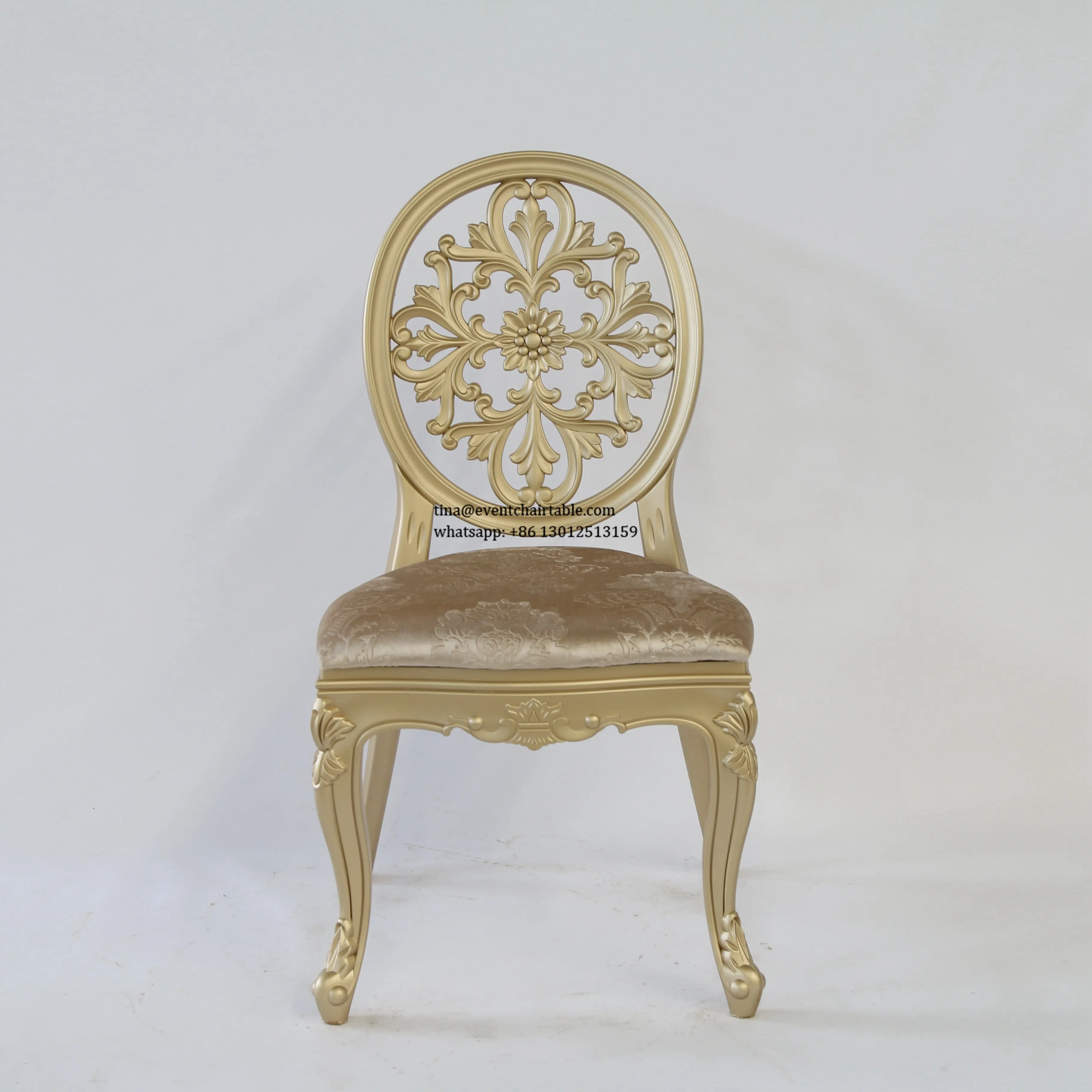 Гостиничные королевские стулья золотого цвета с изображением призрака для свадебного банкета для праздничной вечеринки