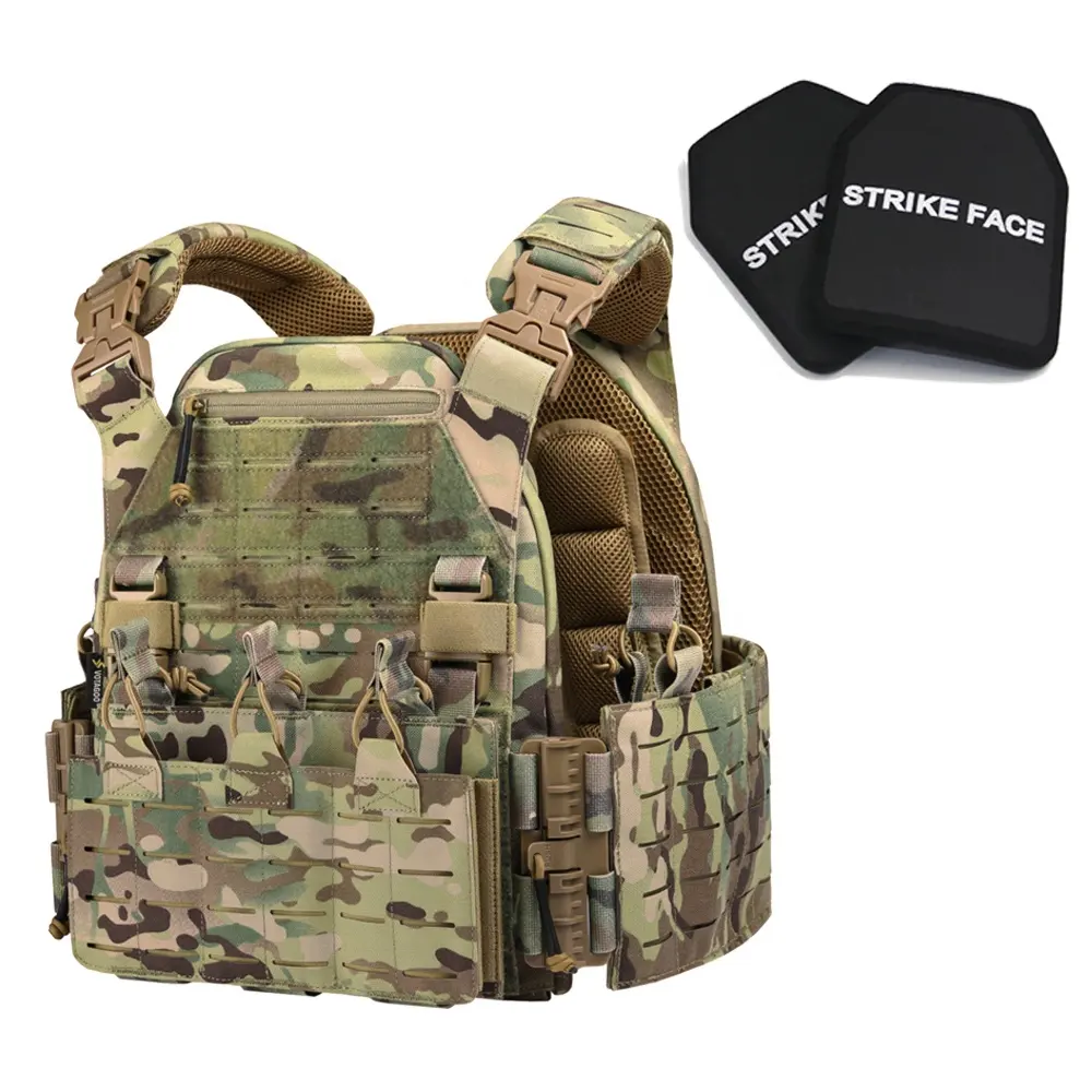 Factory Customized 1000D Nylon Tactical Protective Adjustable Panel Vest Plate Carrier