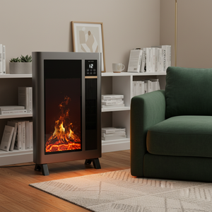 <span class=keywords><strong>Cheminée</strong></span> <span class=keywords><strong>électrique</strong></span> autonome HL-N09 pour la maison, avec effet de flamme 3D réaliste, humidificateur à vapeur et télécommande - Product Image 6