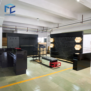 PENBO présentoir sportif mural couleur personnalisé avec matériaux bois/métal/verre pour les magasins de sport de fitness - Product Image 1