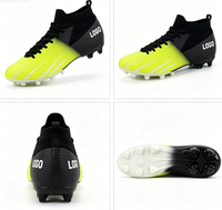 Chaussures de football unisexes Elite noires, crampons de compétition, bottes AG TF FG multi-terrains toutes saisons, tige en PVC, vente en gros