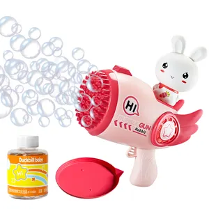 XST New Rabbit Bubble Machine for TikTok Hot Automatic Bubble Maker for Kid Summer Outdoor Toys Party 69 Holes Bubble Gun