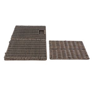 Cross-border Japanese-style imitation rattan woven <b>foldable</b> storage <b>basket</b>, customizable desktop snack, sundries, home and - Product Image 5